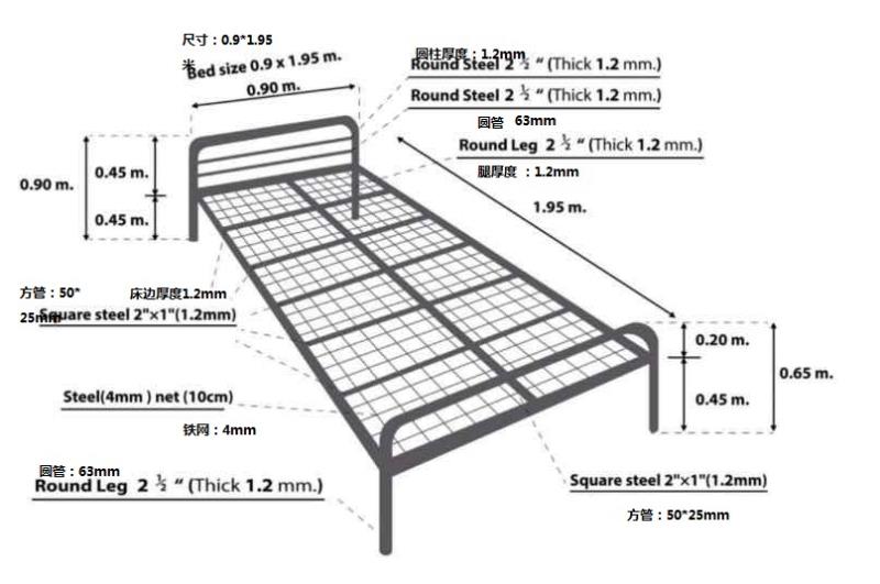 单人床说明